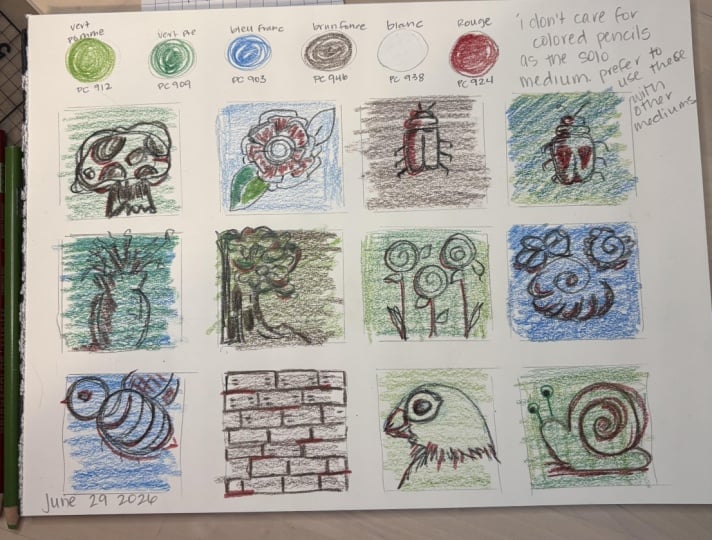 Simple Exercises Using Only Colored Pencils