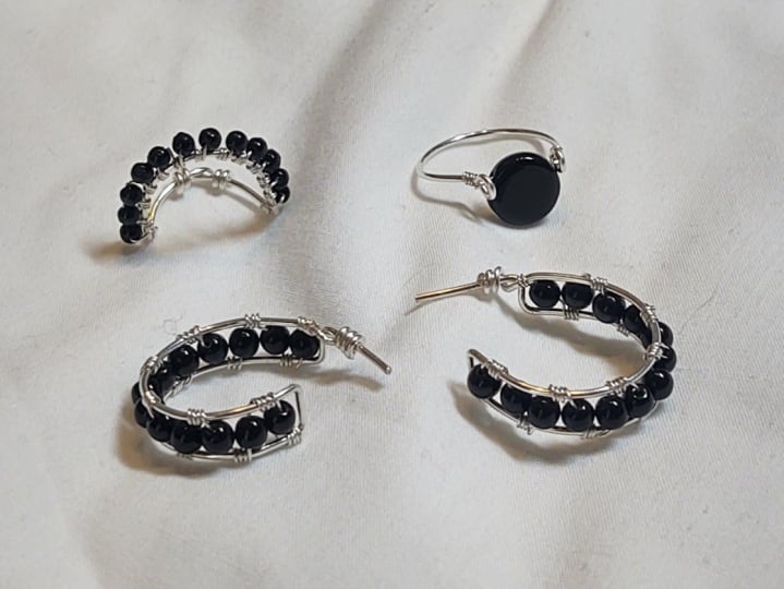 Stackable Rings with Matching Earrings