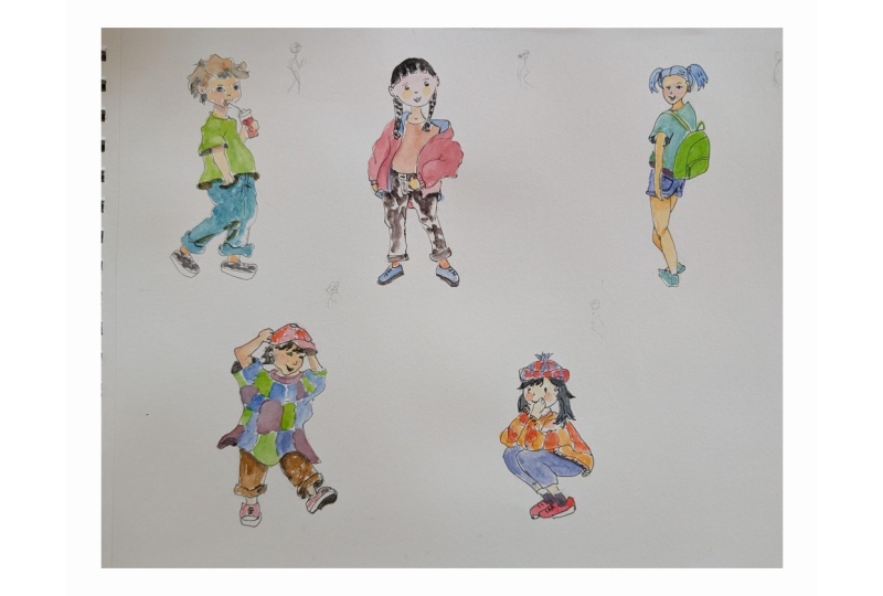 Sketching Kids with Expressive Gestures