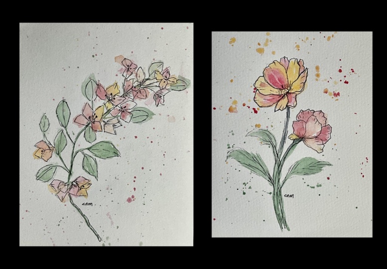 Pen and watercolor