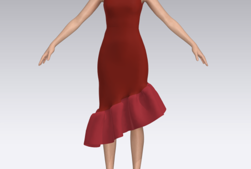 Dress on Clo3d