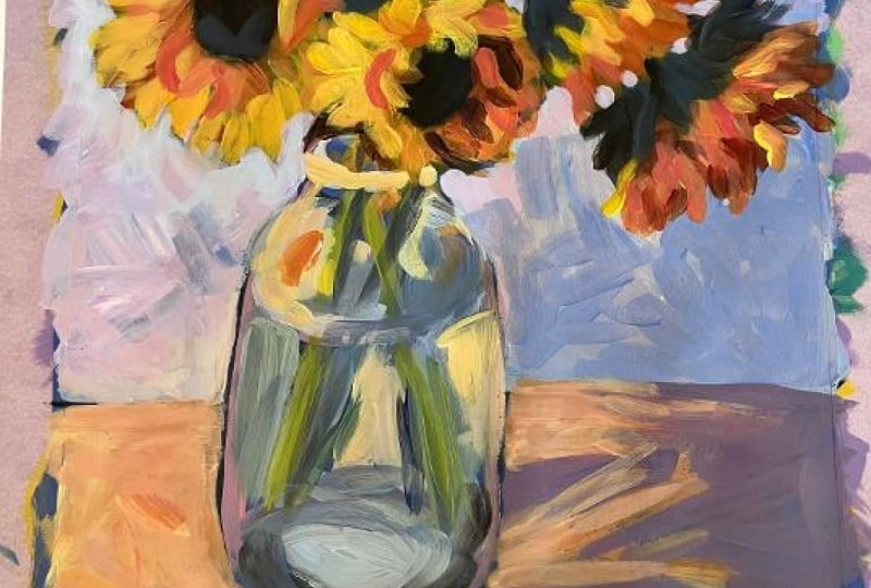 My Sunflowers in acrylic