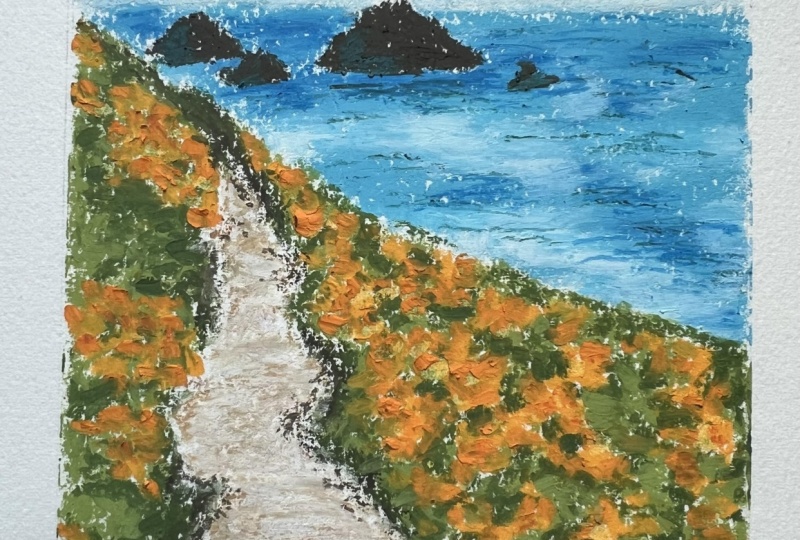 Soft Seascape Oil Pastel