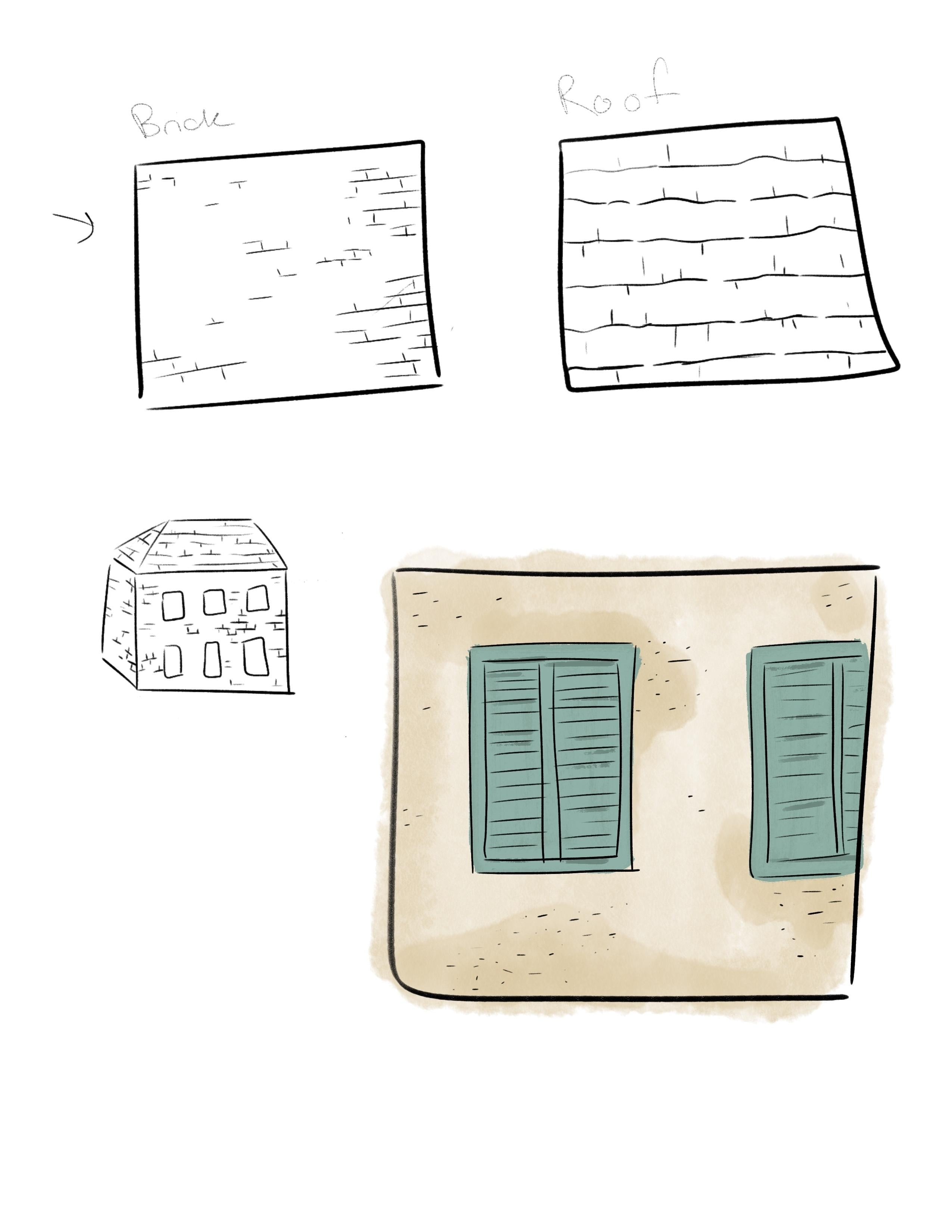 Textures for urban sketches - student project