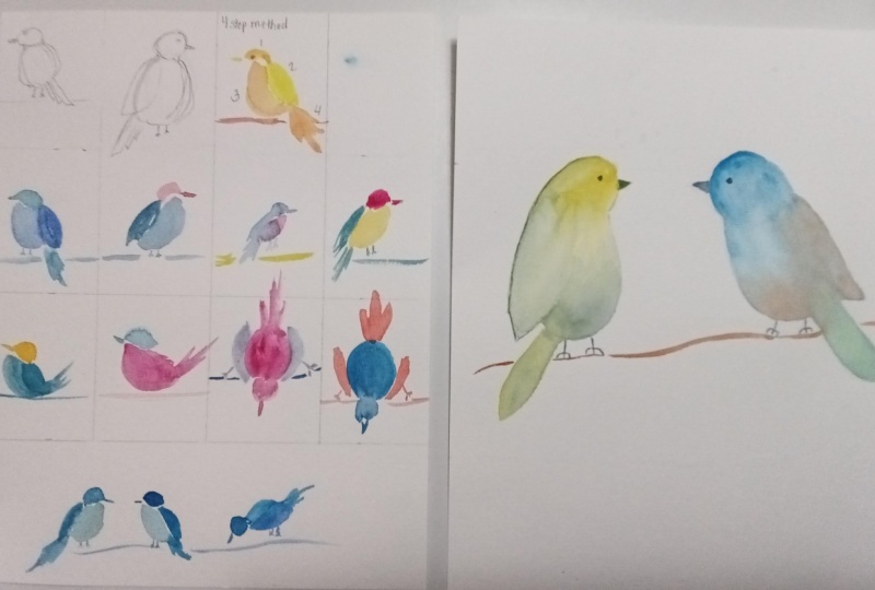 Cute bird practice