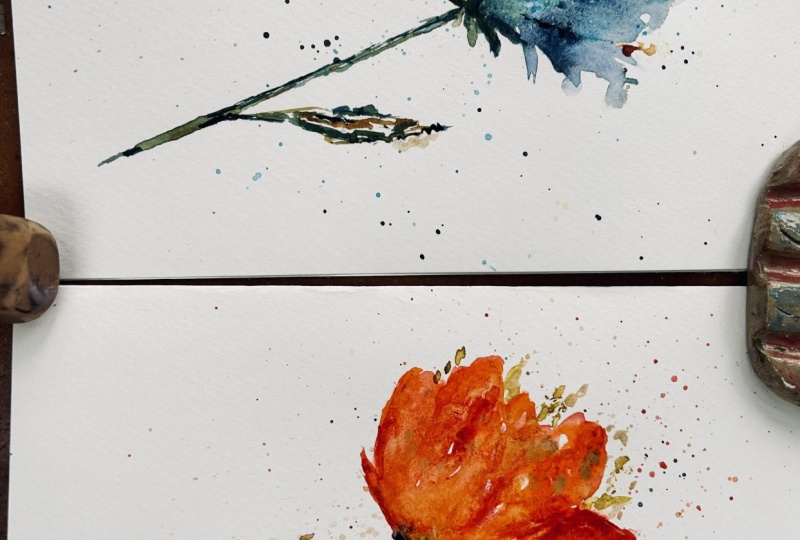 Loose abstract flowers