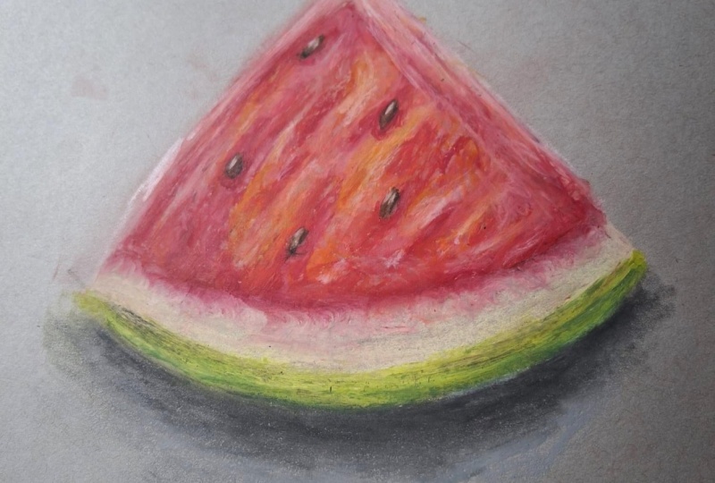 Semi realistic watermelon