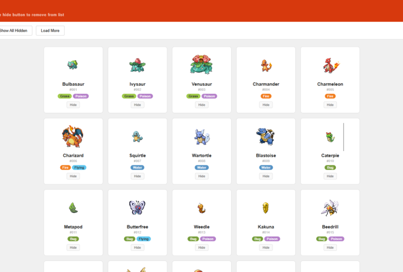 Pokemon List