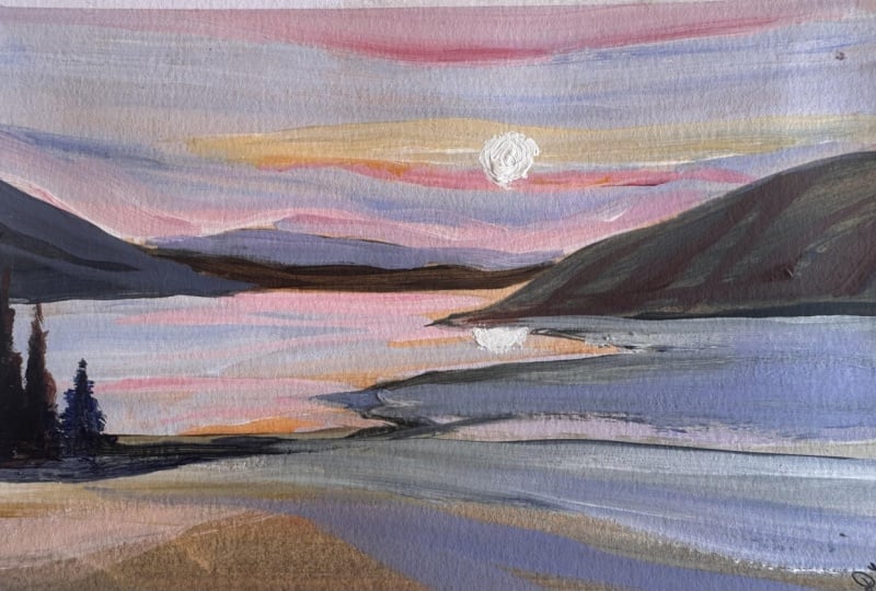 Acrylic Landscape in 30 Brushstrokes