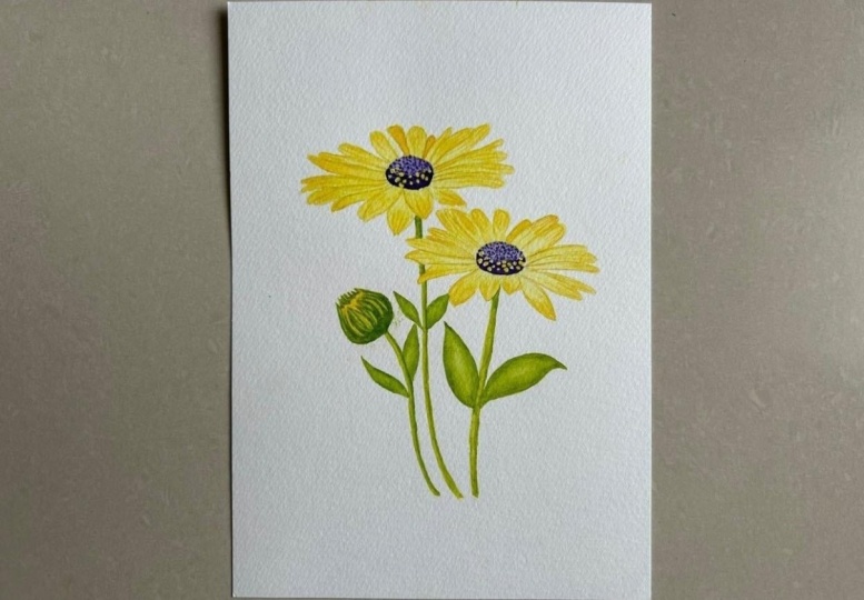 Watercolor botanical painting