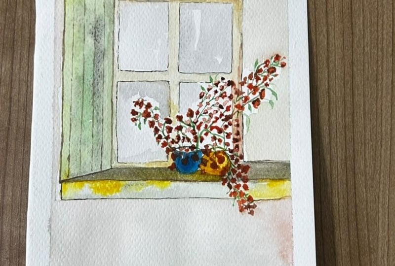 Architectural watercolor
