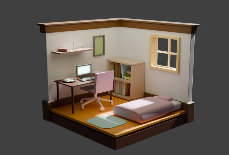 Cozy room in Blender