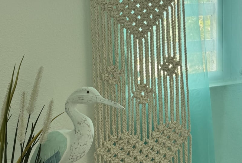 Corazones en Macramé