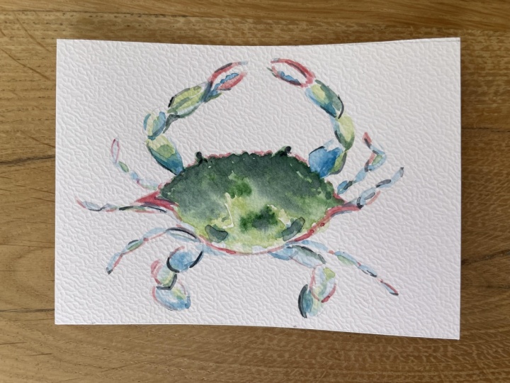 Crab in watercolour