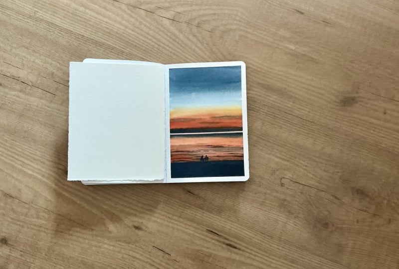 Watercolor landscape for beginners .