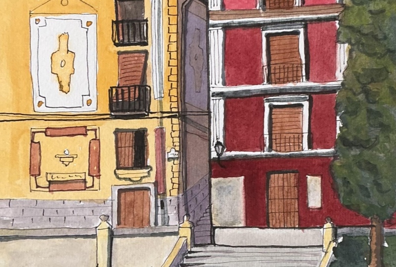 Watercolour and Ink Urban Sketching