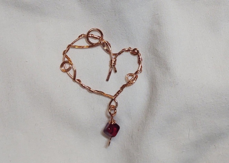 Wire Wrapped Heart Pendant