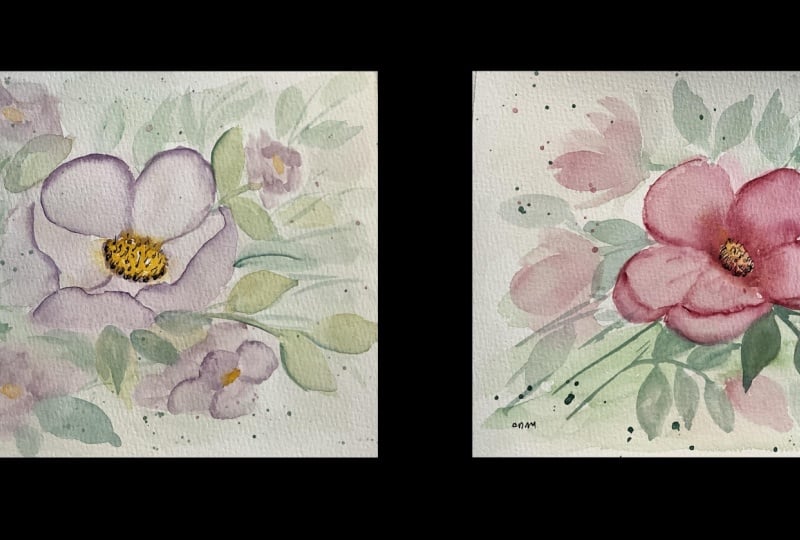 Loose floral painting