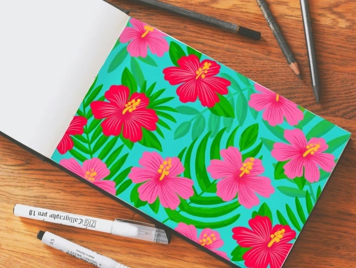 Acrylic Marker Florals in Procreate
