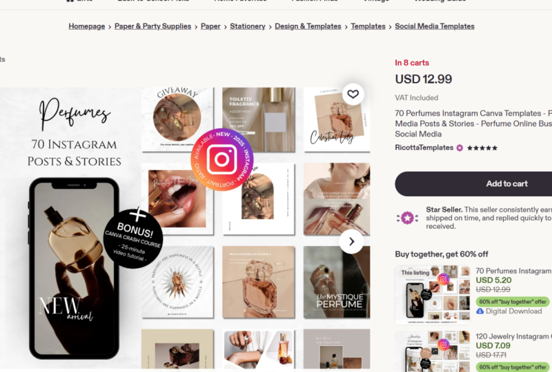 canva template perfume