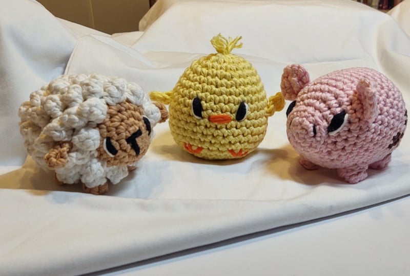 Three Baby Farm Animals