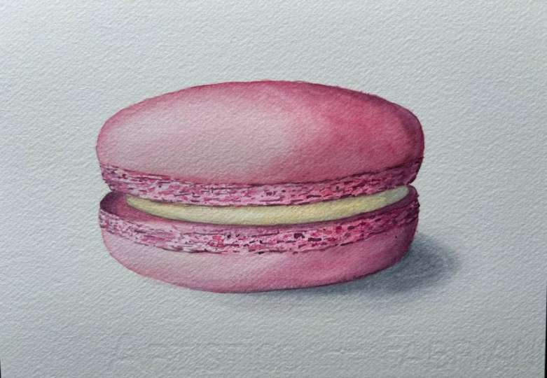 Watercolor Macaroon