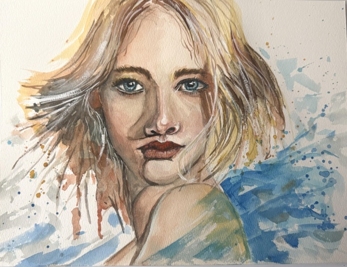 Blond with expressive