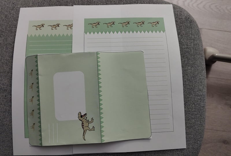 T-Rex paper and envelope
