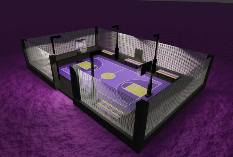 Basketball Court *Lakers colors*
