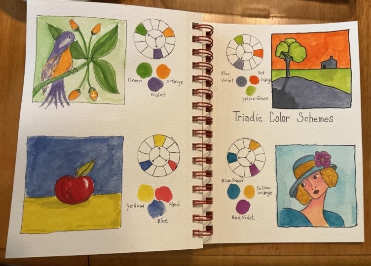 Triadic Color Scheme Exercises & Project