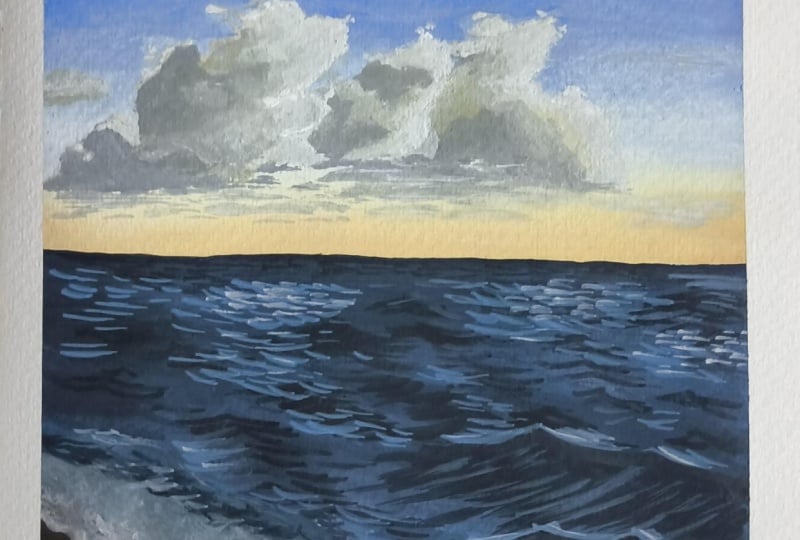Gouache painting by charu