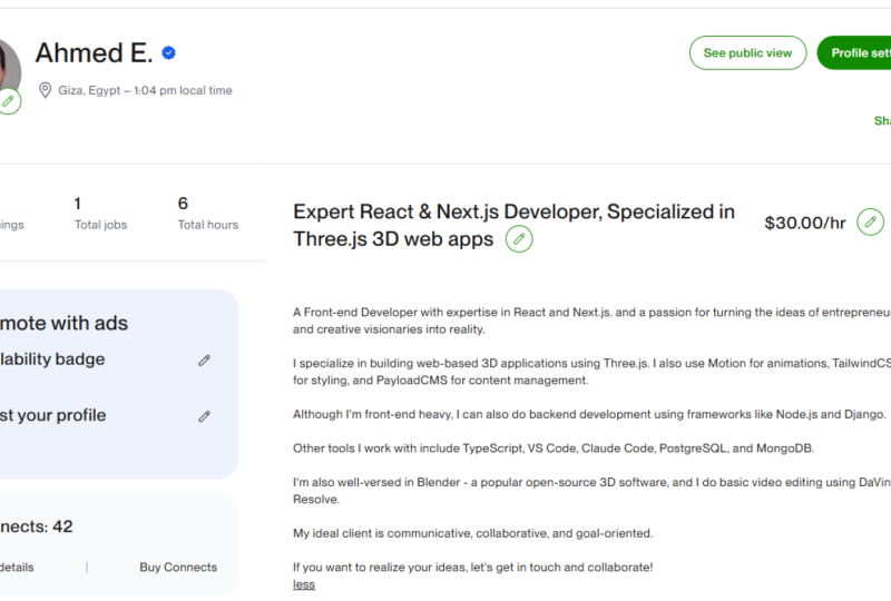 My Upwork Profile