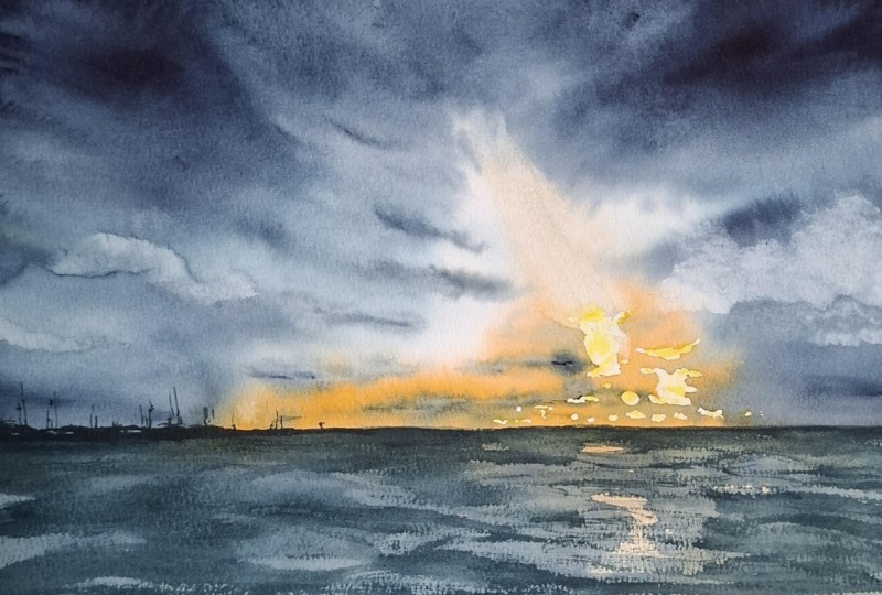 The Sunset Above The Sea