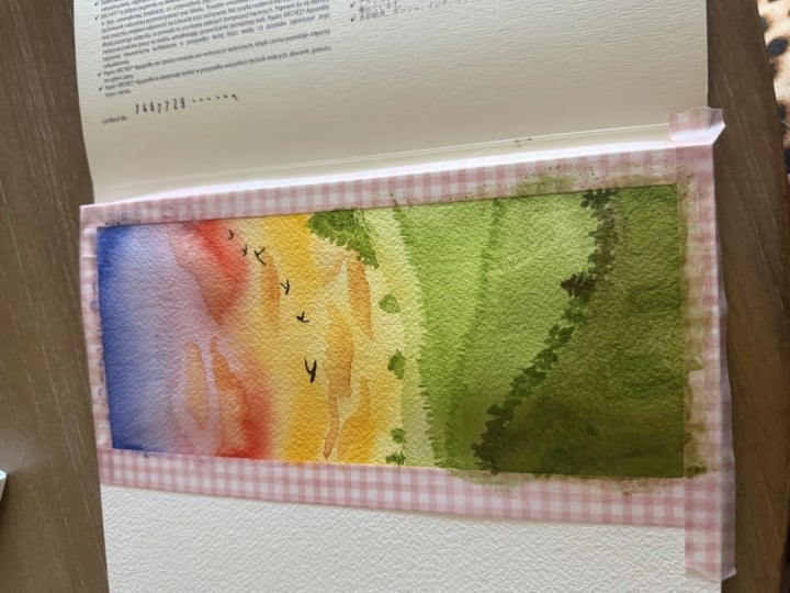Day 1 watercolor landscape project