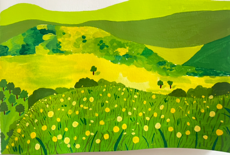 Sarah's Gouache Landscape