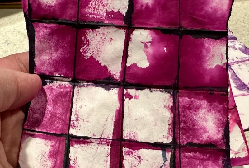 Shibori-Style Collage Papers