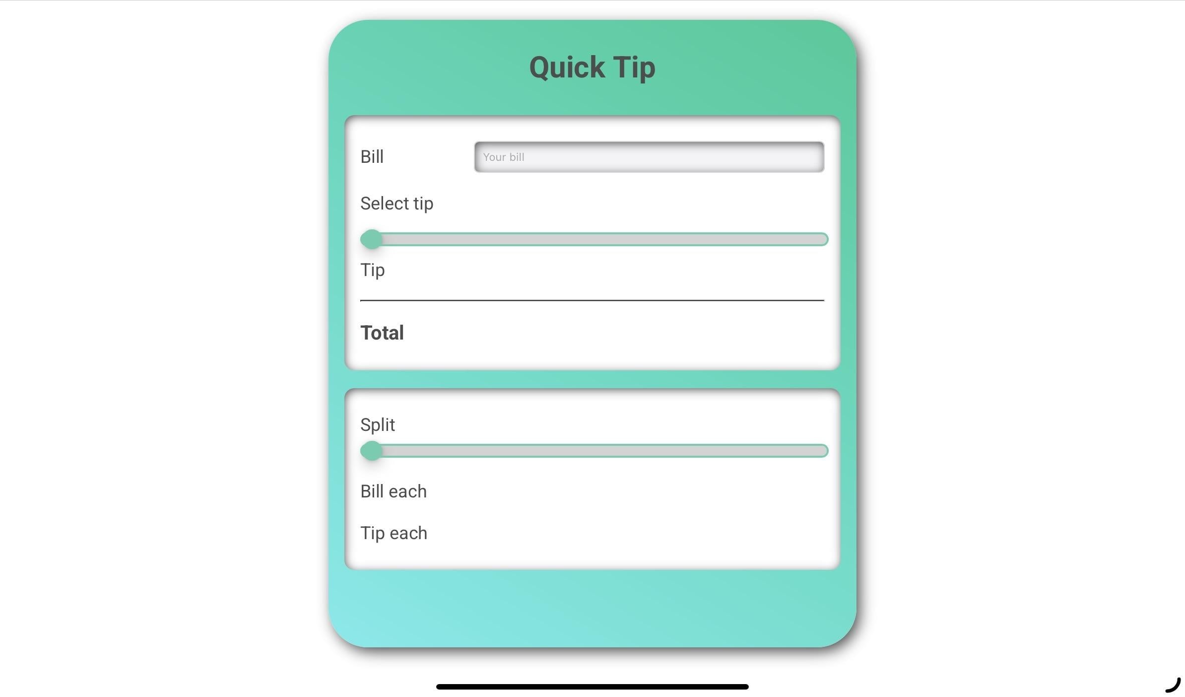 Tip Calculator - student project