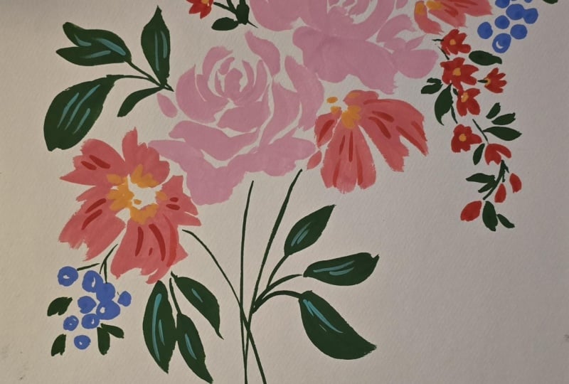 Gouache flowers
