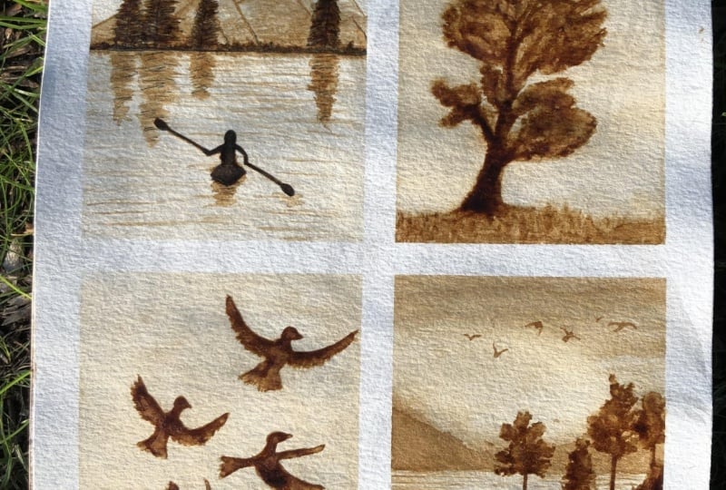 Mini Coffee Paintings