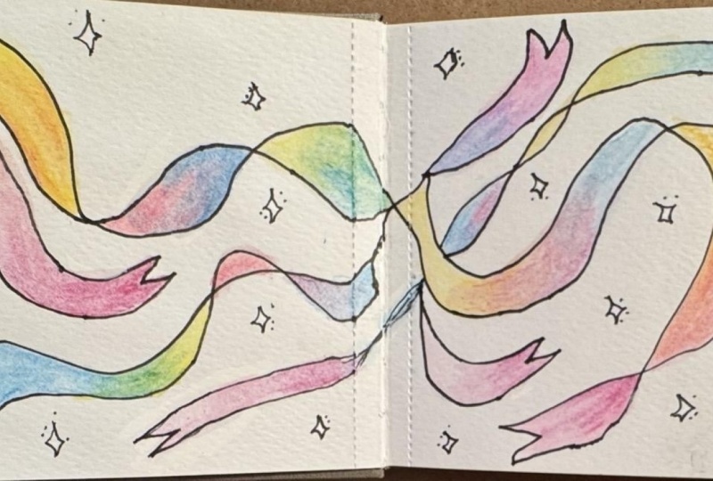 Hey! I used an actual sketchbook!