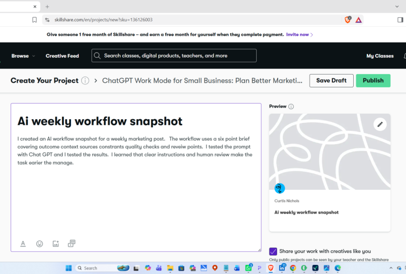 Ai weekly workflow snapshot