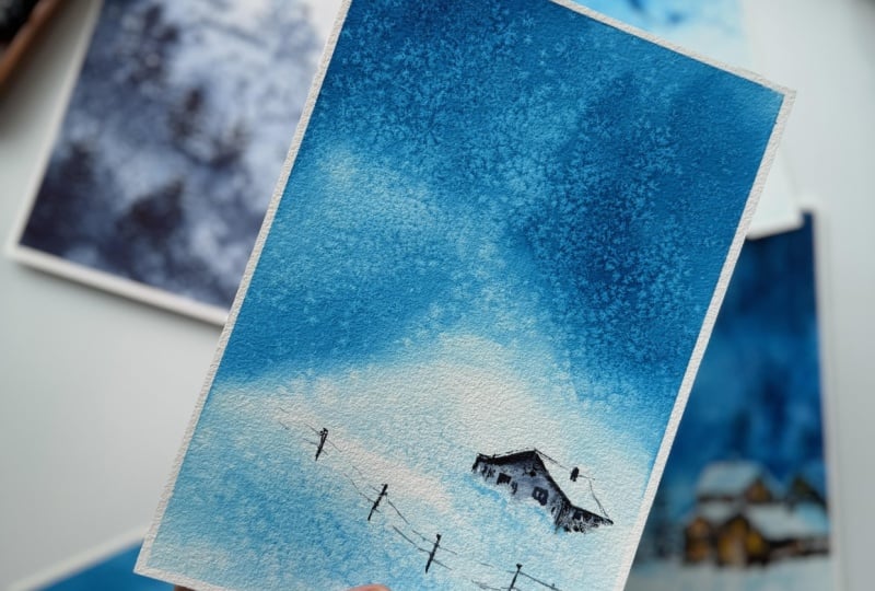 Unpredictable Salt Effects In Watercolor