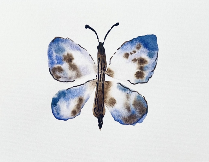 Abstract intuitive watercolor butterflies 🦋