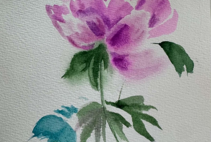 loose watercolor florals