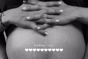 Short pregnancy announcement video - student project