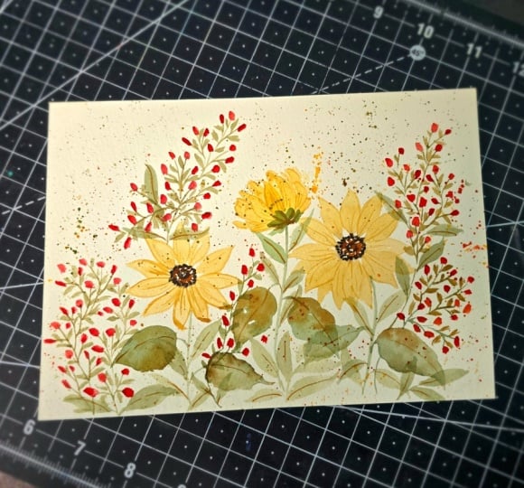 Autumn watercolor challenge