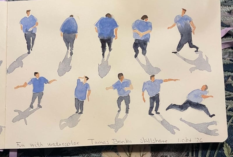 Fun with watercolor Figures