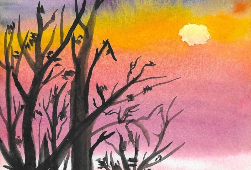 Loose Watercolor Landscape Paintings