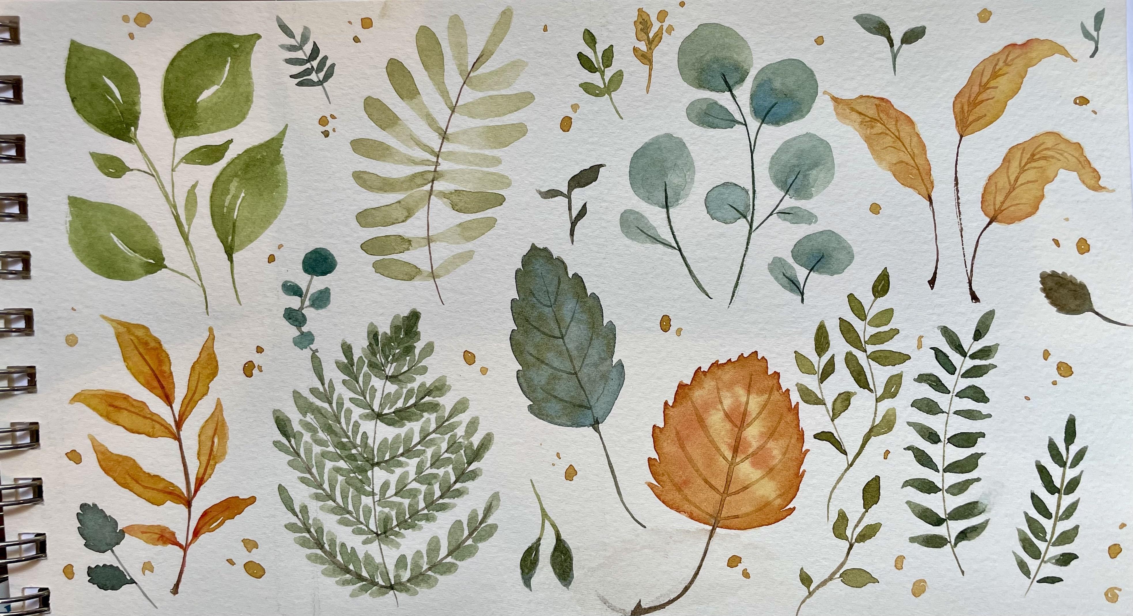Relaxing Leaves Painting - student project