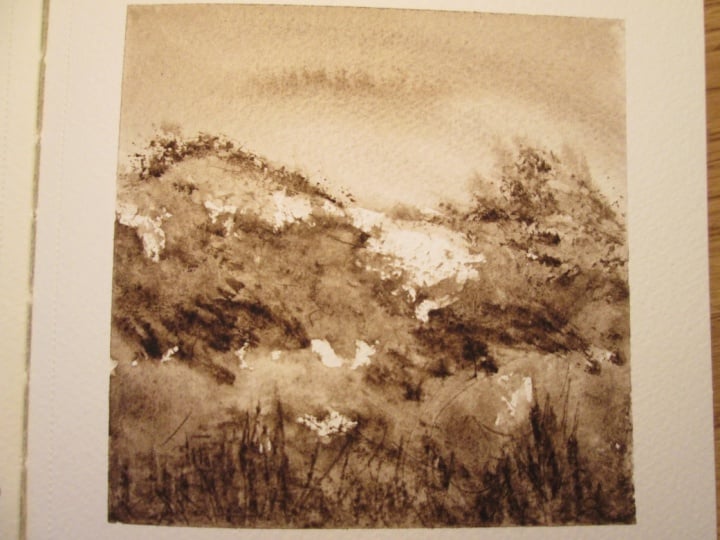 Watercolor Landscape with Confident Brushwork